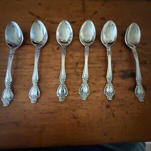 Rogers Stanley Roberts SRB199 Stainless Steel Teaspoon Set Of 6 Floral Pattern